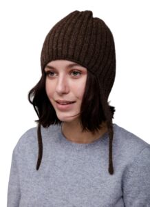 Brown Wool Hat with Earflaps