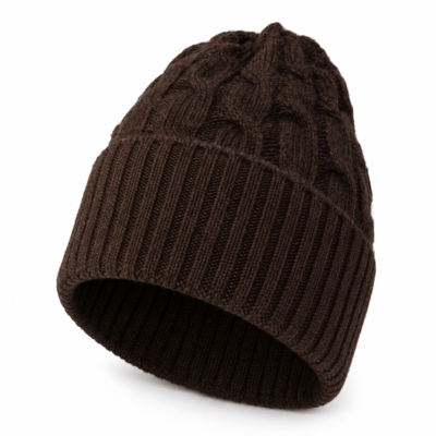 Brown Sheep Wool Hat