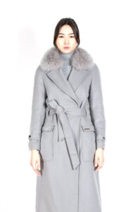 Women's Sheep Wool Gray Winter Coat