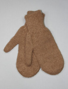 Brown Adult's Camel Wool Mitten