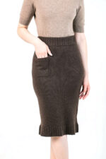 Dark Brown Yak Wool Skirt 12