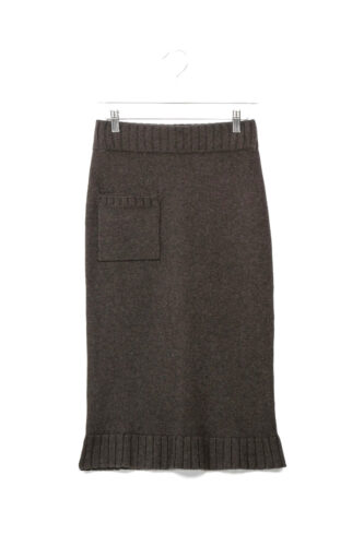Dark Brown Yak Wool Skirt 16