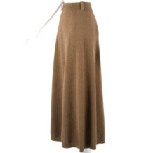 Long brown yak wool skirt