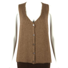 Women brown yak wool vest