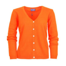 Women orange cashmere cardigan