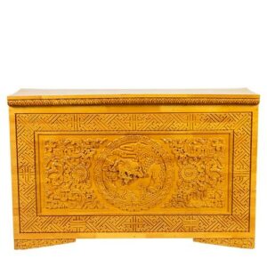 Yellow wooden chest