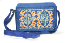 Blue Kazakh Embroided Small Bag
