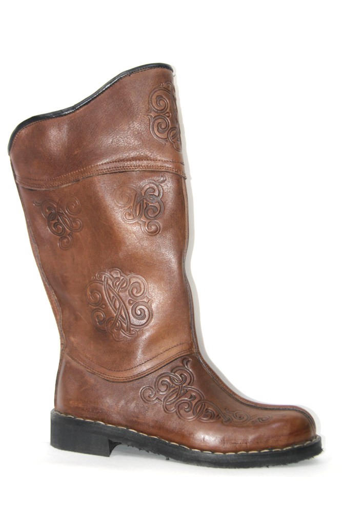 Brown Leather Boots M7 right
