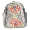 Gray | Gray Kazakh embroided Backpack