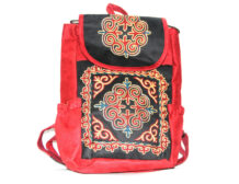 Red Kazakh Embroided Backpack 2