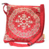 Red | Red Kazakh embroided crossbody bag