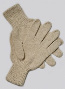 Adult's Beige Wool Gloves