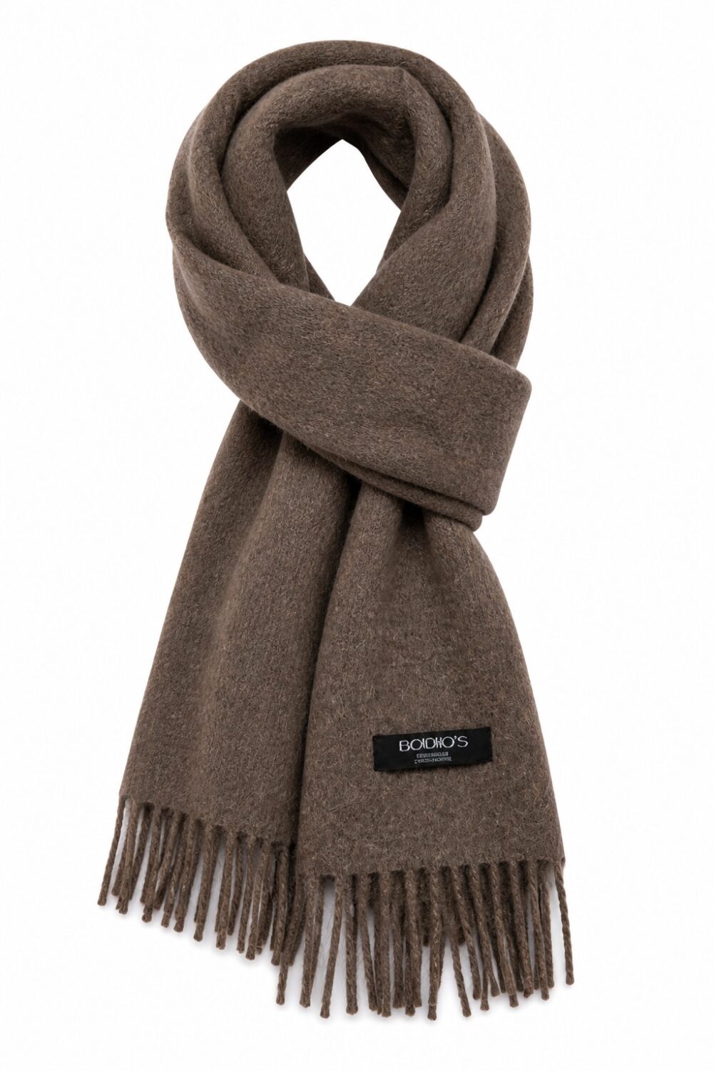 Cozy-brown-scarf-with-fringe-