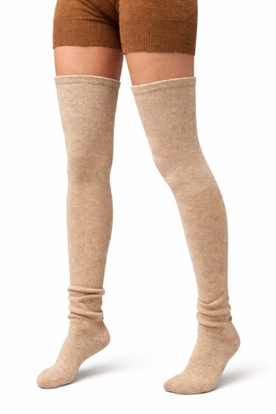 60% Wool Thigh High Socks