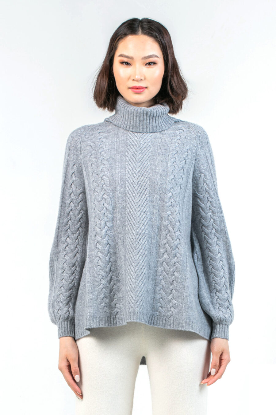 Gray Yak Wool Womens Sweater