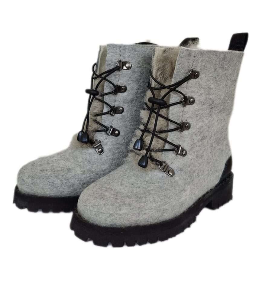 Gray Felt Boots 1