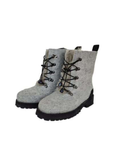 Gray Felt Boots