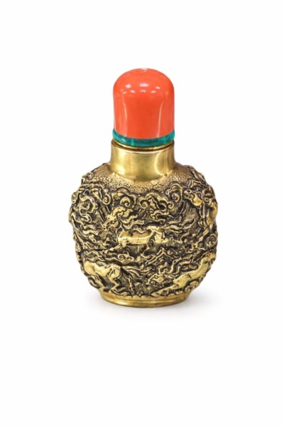 Snuff Bottle with Horse Pattern