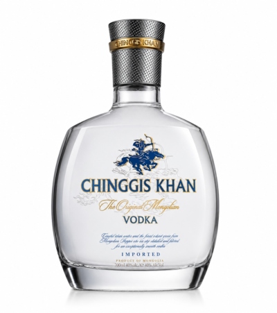 Chinggis Khan vodka bottle
