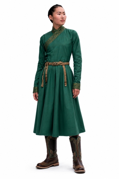 13th Century Mongolian Traditional Deel Robe-