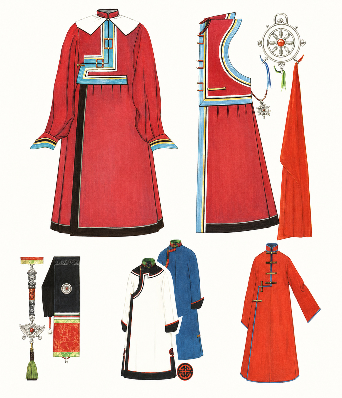 Mongolian Traditional Clothing: Deel Styles, Hats and Identity 5 Bayad Mongolian garments and ceremonial accessories