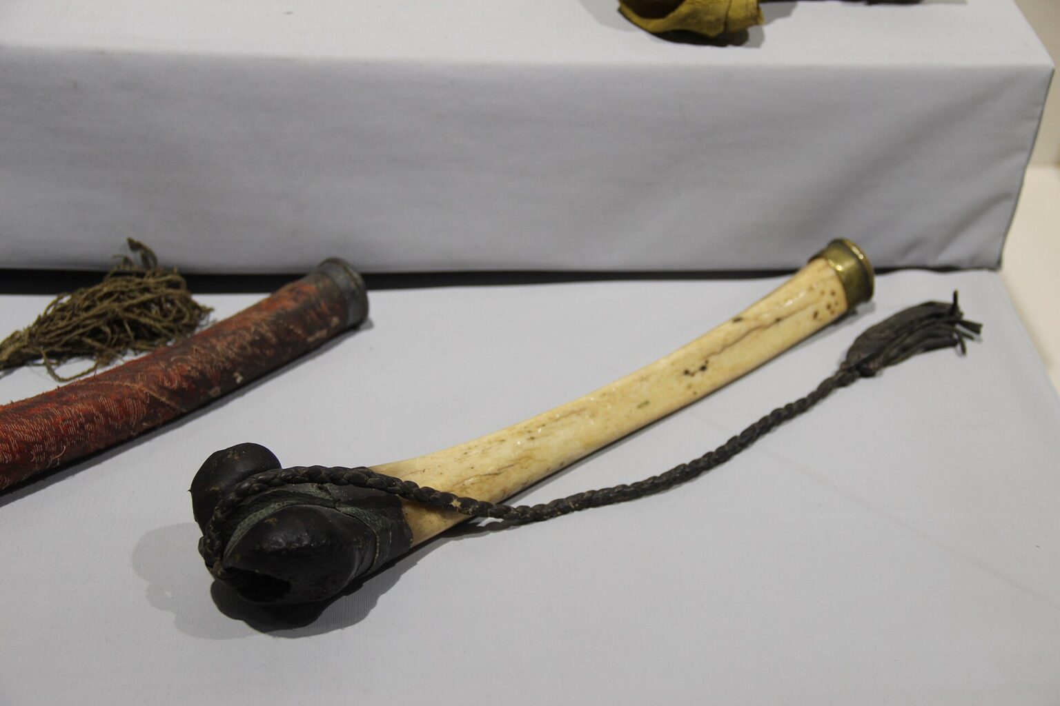 Mongolian Bone and Horn Crafts: Tools, Games and Ornament 2 Traditional Mongolian bone flute displayed at the National Museum of Mongolia